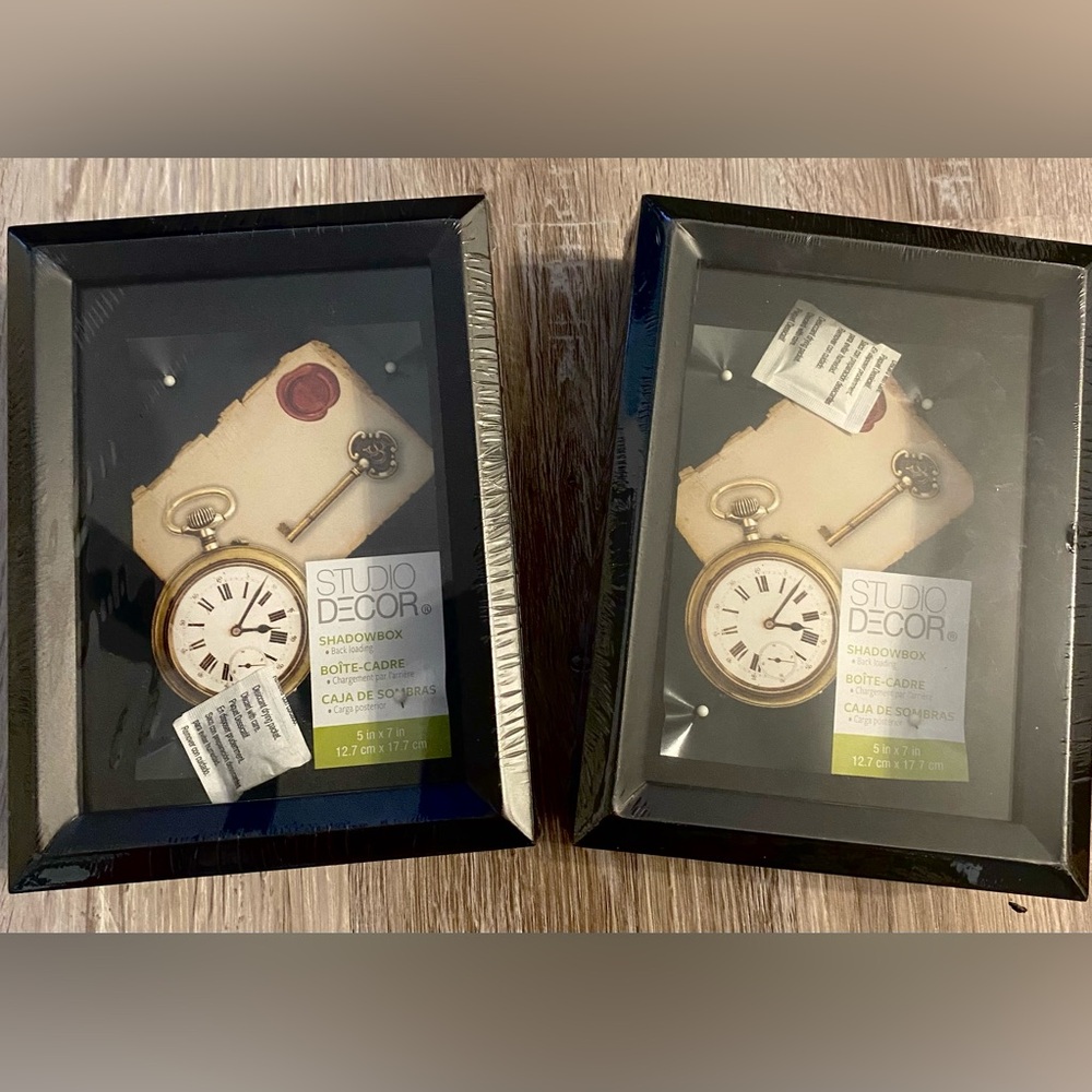Studio Decor Shadow Box 2 Pack  Black 5x7 Inches